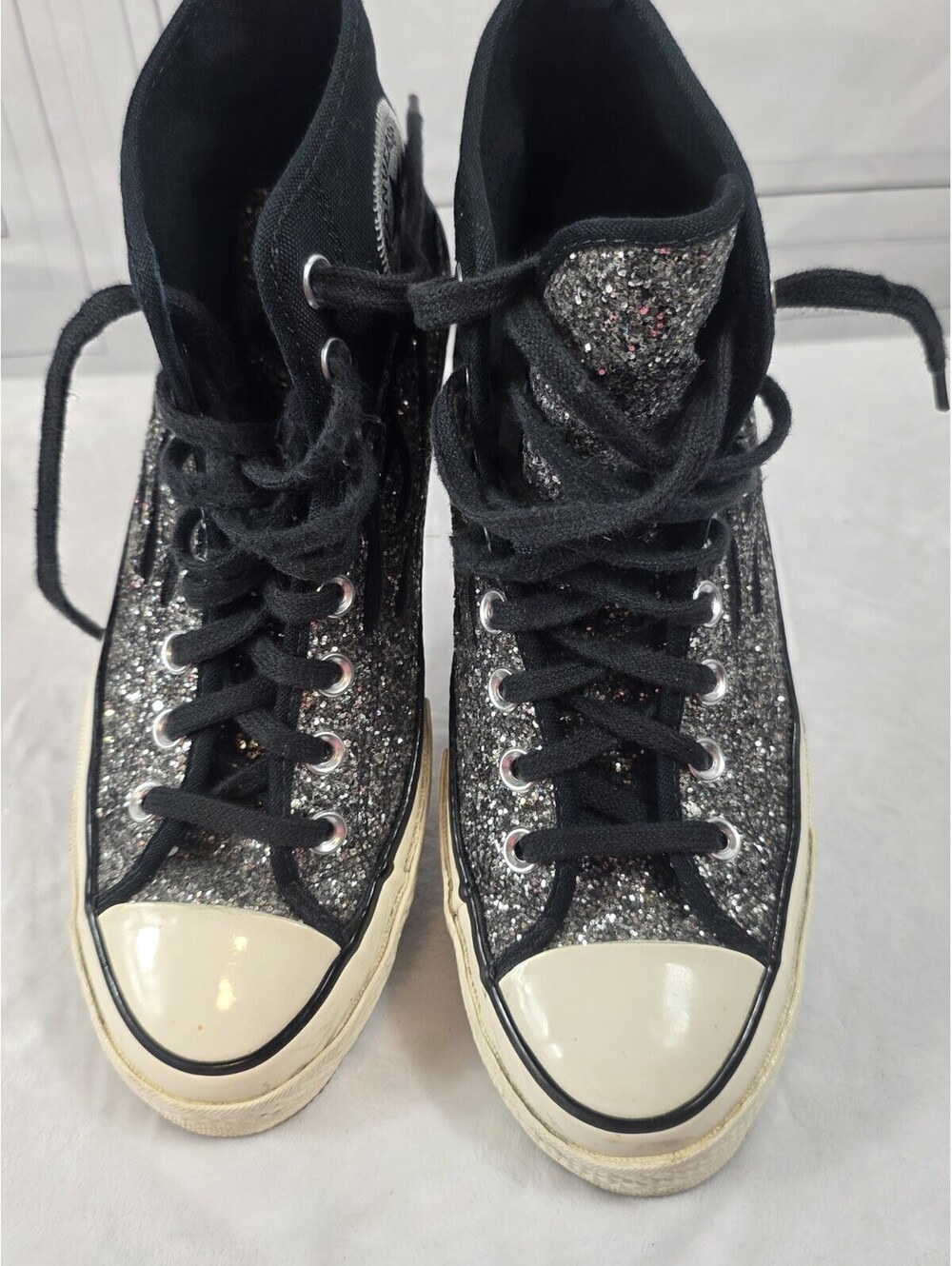 Converse Chuck 70 High Top Archival Glitter Flame Black Womens 569387C - Picture 7 of 7